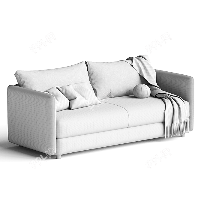 Elegant Convertible Schlafsofa Grande 3D model image 3