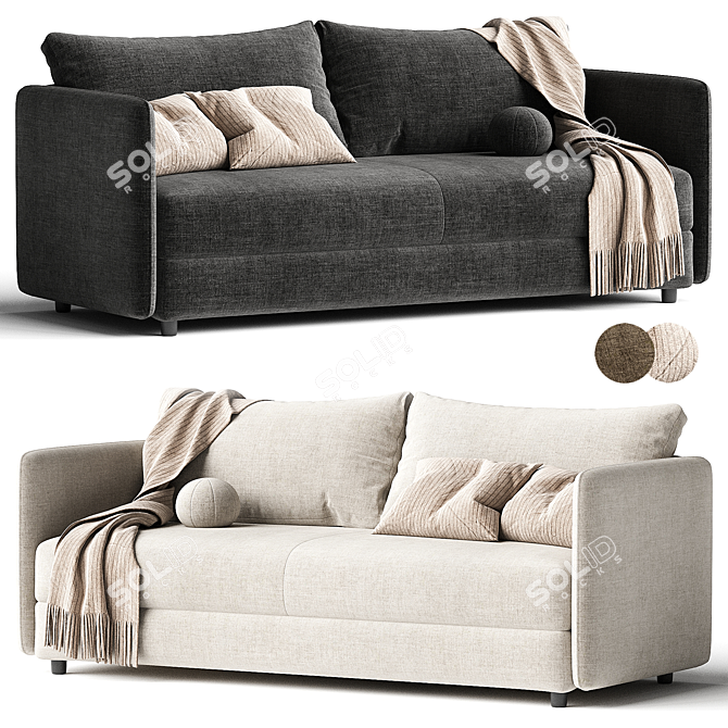 Elegant Convertible Schlafsofa Grande 3D model image 4