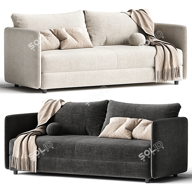 Elegant Convertible Schlafsofa Grande 3D model image 5