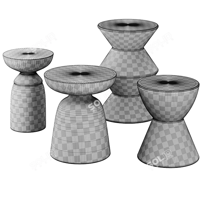 Sunpan Журнальные Приставные Столики Collection 3D model image 2