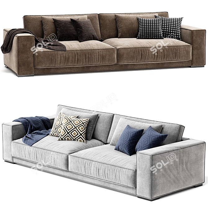 Baxter Modular Budapest Sofa 3D model image 1