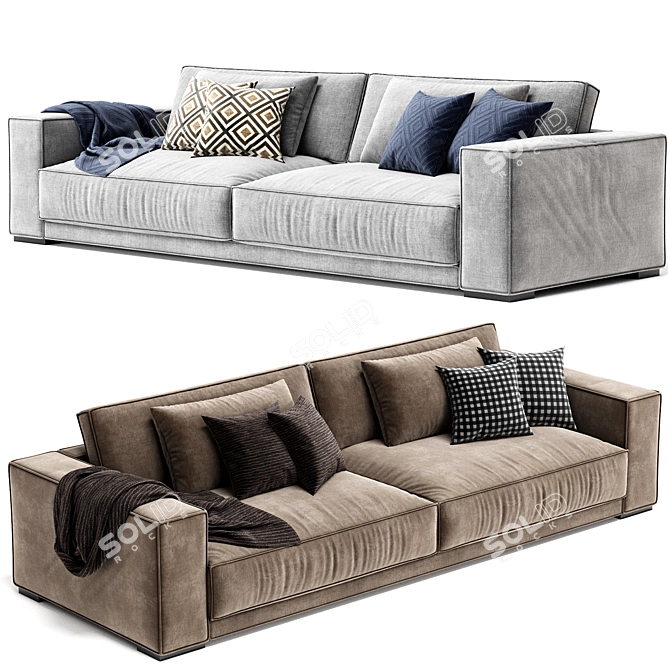 Baxter Modular Budapest Sofa 3D model image 2