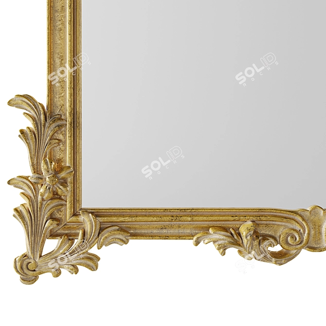 18th Century French Giltwood Mirror 3D model image 3