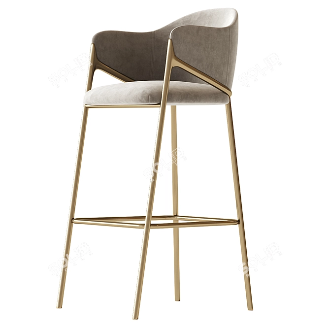 Minimalist Metal Barstool 2016 3D model image 5