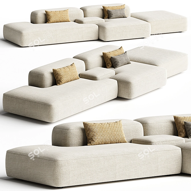 Modular Cloud Sofa Set 3D model image 1