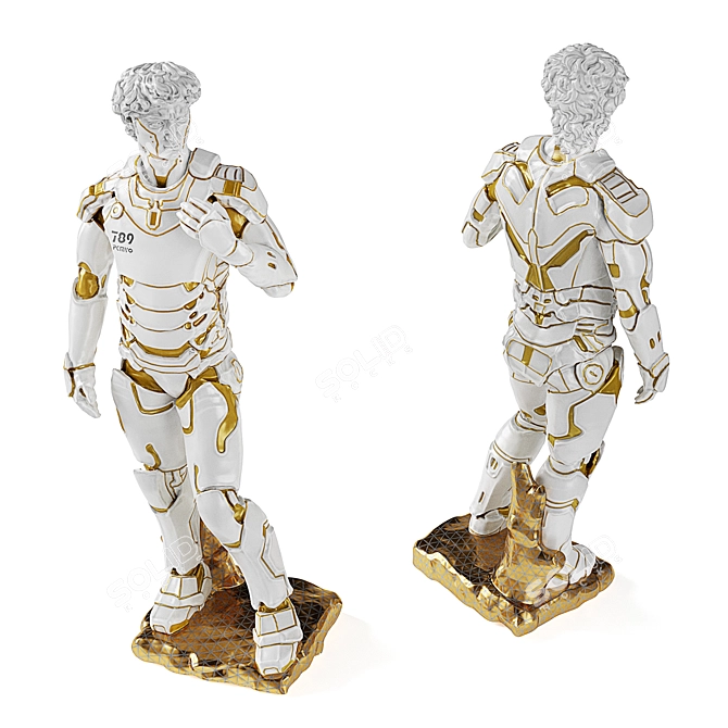 Galactic David Sculpture 3D model image 3