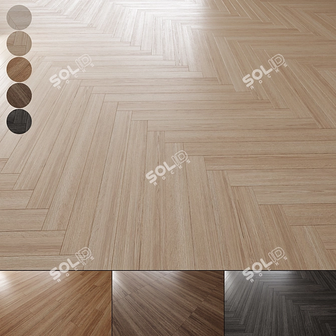 Oak Floor Texture Pack 8192x819 3D model image 1