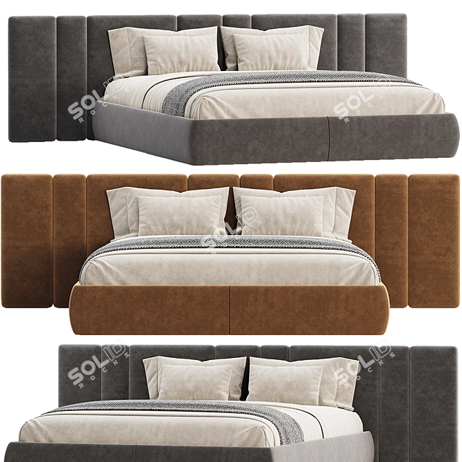 Modern 2017 Hollis Bed 3D model image 2