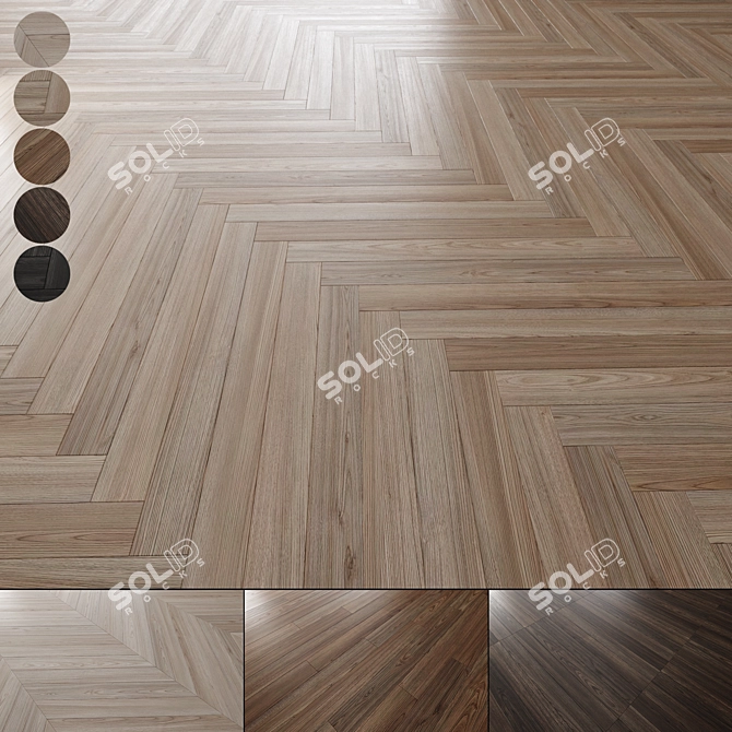 Oak Parquet Pack | 4 Layouts 3D model image 1