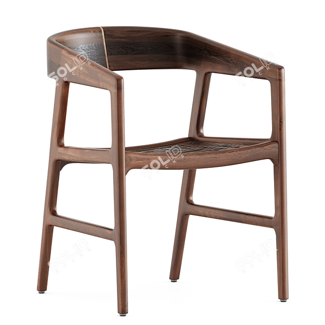 Elegant Tesa Chair by Artisan 3D model image 2