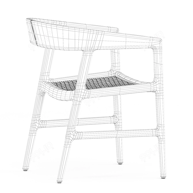 Elegant Tesa Chair by Artisan 3D model image 6