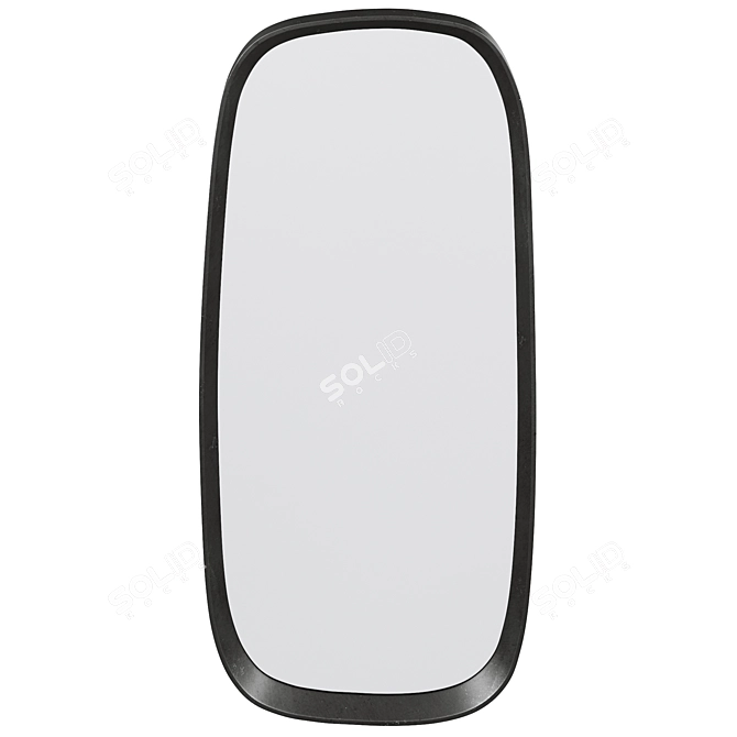 Sleek Modern Wall Mirror Design 3D model image 2