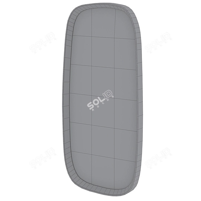 Sleek Modern Wall Mirror Design 3D model image 4