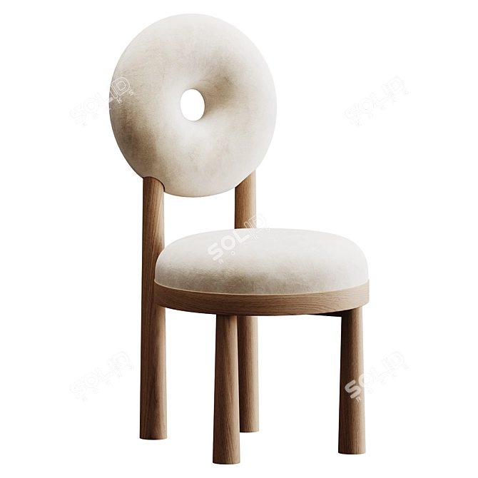 Modern Chic Baba Chair - Emmanuelle Simon 3D model image 3