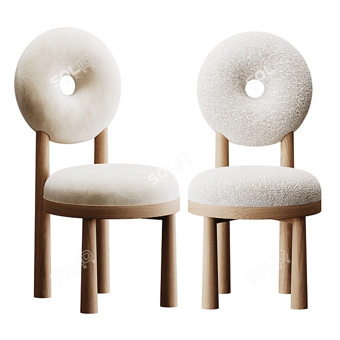 Modern Chic Baba Chair - Emmanuelle Simon 3D model image 4