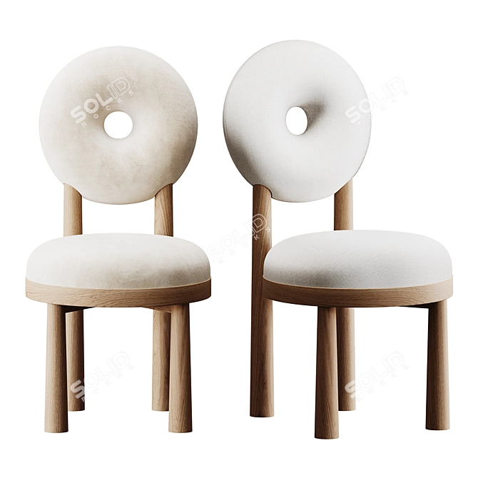 Modern Chic Baba Chair - Emmanuelle Simon 3D model image 5