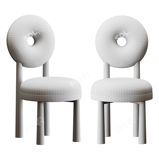 Modern Chic Baba Chair - Emmanuelle Simon 3D model image 6