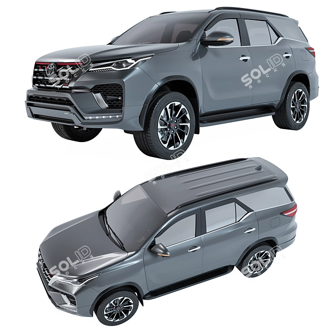 Toyota Fortuner TRD Asset Pack 3D model image 2