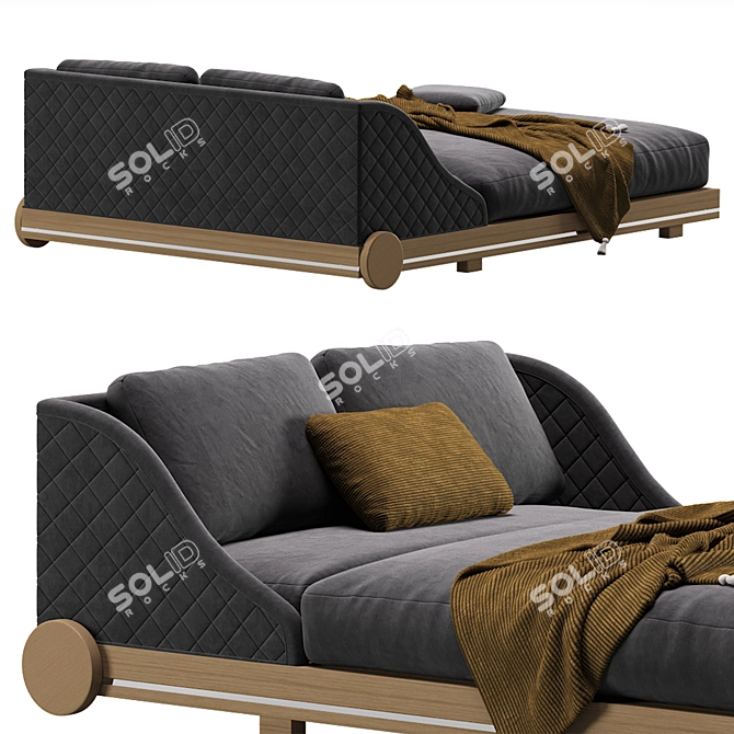 Luxury Portofino Sun Lounger Set 3D model image 6