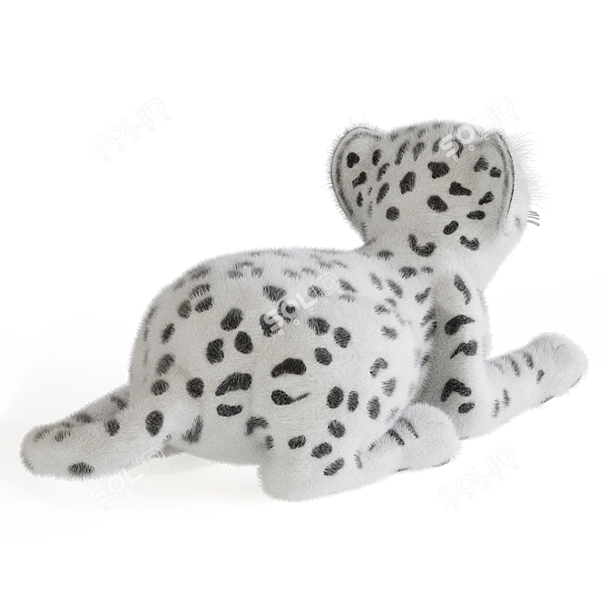 Snow Leopard Plush Toy 3D model image 5