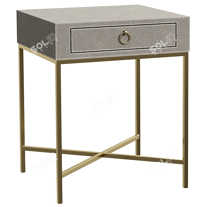 Luxury Skata Leather Bedside Tables 3D model image 2