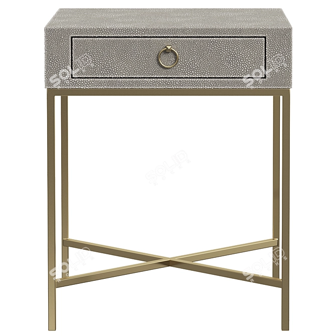 Luxury Skata Leather Bedside Tables 3D model image 4
