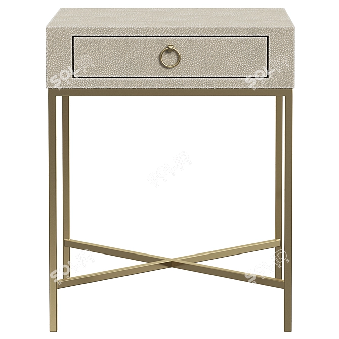 Luxury Skata Leather Bedside Tables 3D model image 5