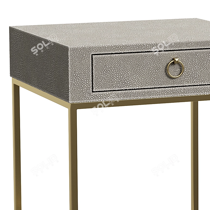 Luxury Skata Leather Bedside Tables 3D model image 6