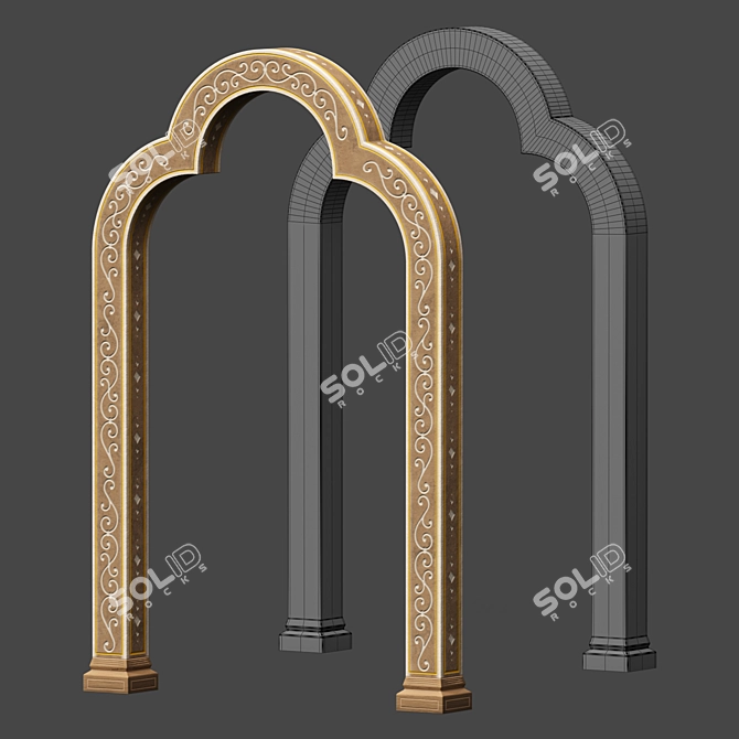 Adorned Archway Décor - 4pc 3D model image 2