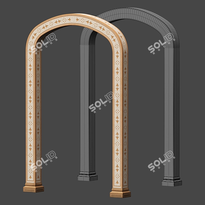 Adorned Archway Décor - 4pc 3D model image 3