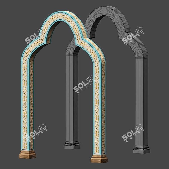 Adorned Archway Décor - 4pc 3D model image 5