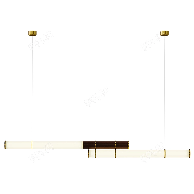 Elegant Mini Chandelier Duo 3D model image 1