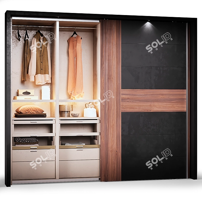 Believue Sliding 2 Door Wardrobe 3D model image 1