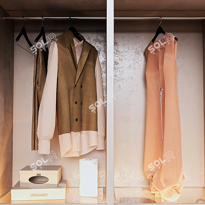 Believue Sliding 2 Door Wardrobe 3D model image 3