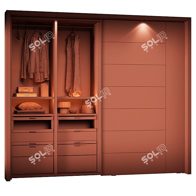 Believue Sliding 2 Door Wardrobe 3D model image 5
