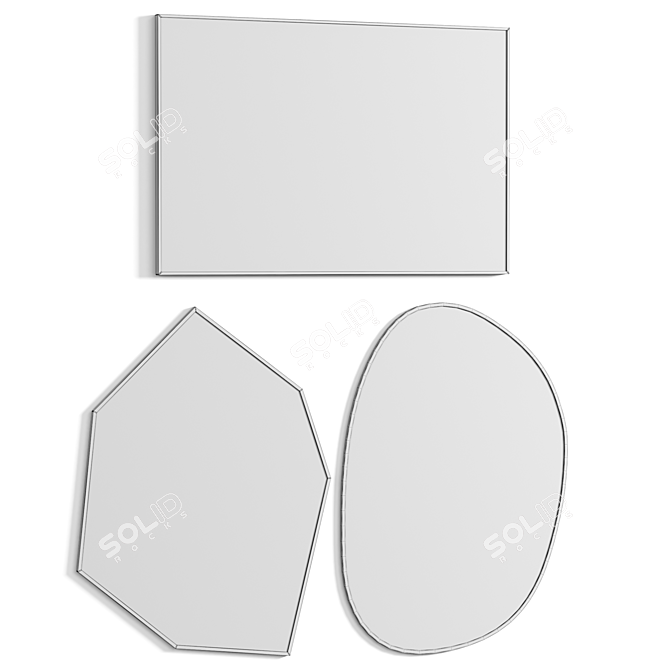 Modern Mirrors Collection: Bozeman, Annalise, Devika 3D model image 4