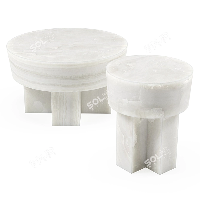 Onyx Constantin Tables Set 3D model image 2