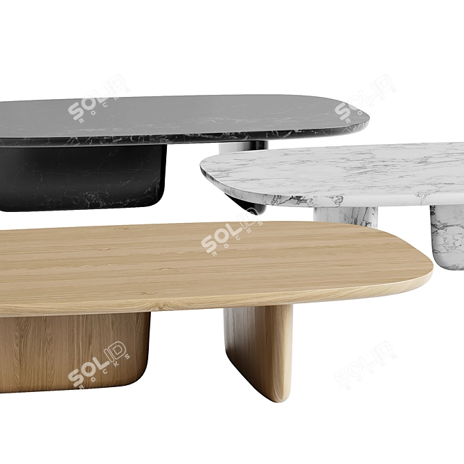 Tobi-Ishi Coffee Tables Trio 3D model image 2