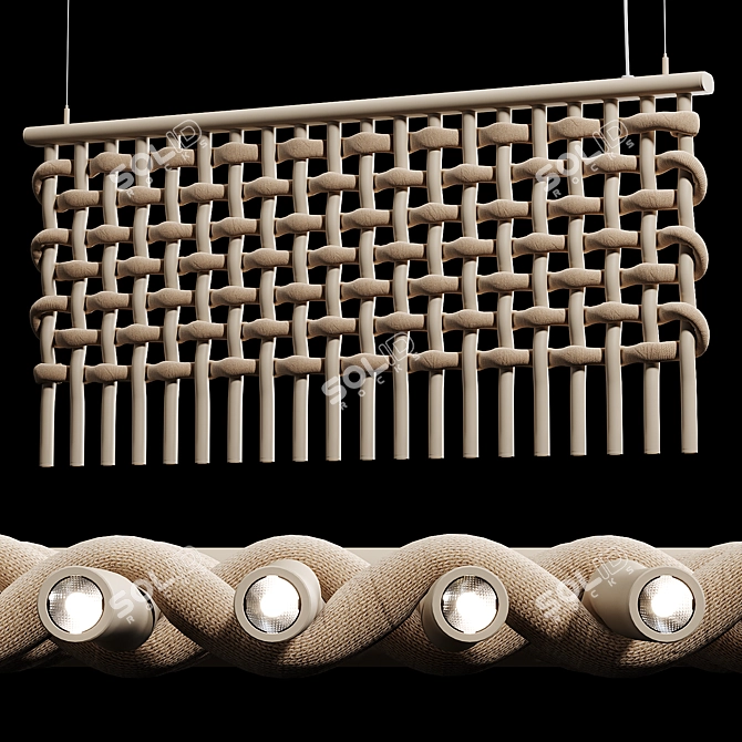 Giant Texture Pendant Light Aesthetic 3D model image 1