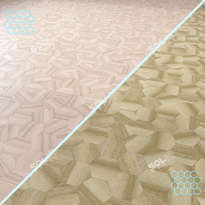 Premium 3D Wood Flooring Model 3D model image 1