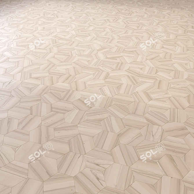 Premium 3D Wood Flooring Model 3D model image 2