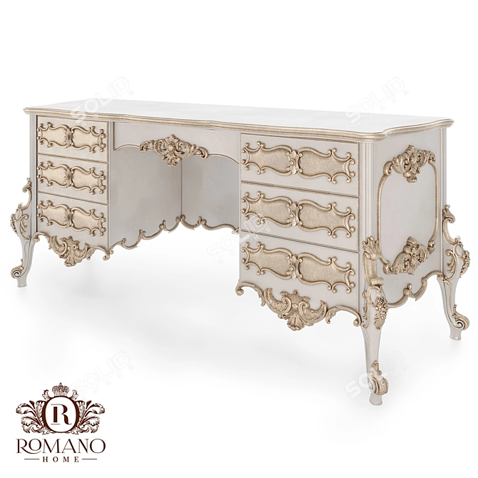 Isabella Writing/Vanity Table by Romano Home 3D model image 1