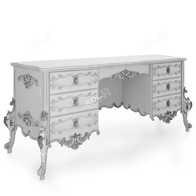 Isabella Writing/Vanity Table by Romano Home 3D model image 4