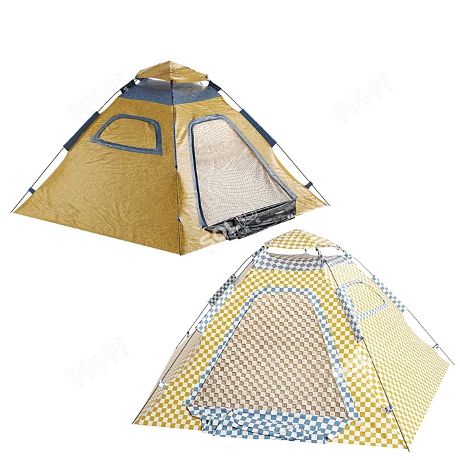 Portable Camp Tent 3D Model 3D model image 3