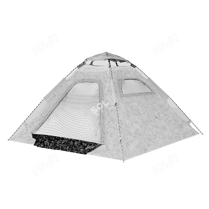 Portable Camp Tent 3D Model 3D model image 4