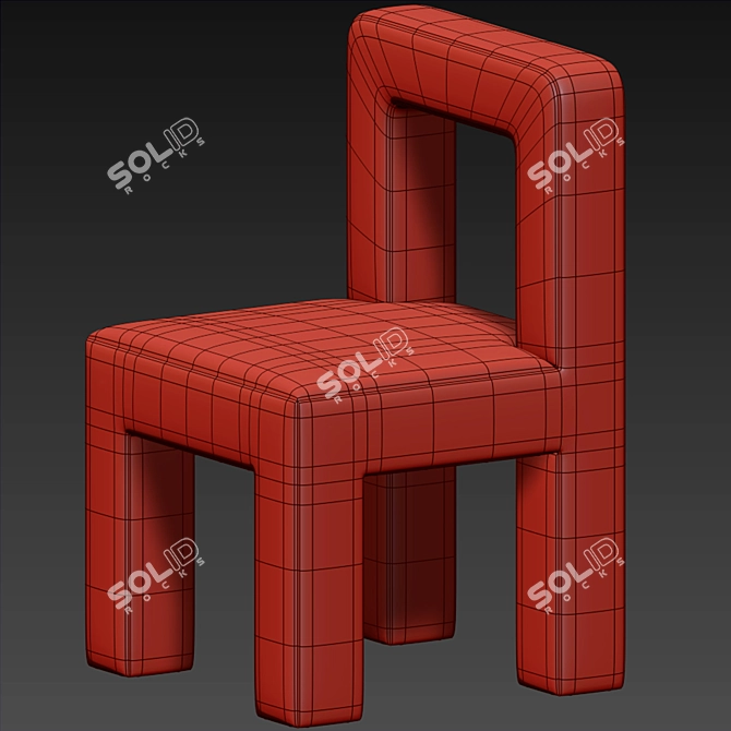 Hazel Boucle Dining Chair: Elegant & Cozy 3D model image 6