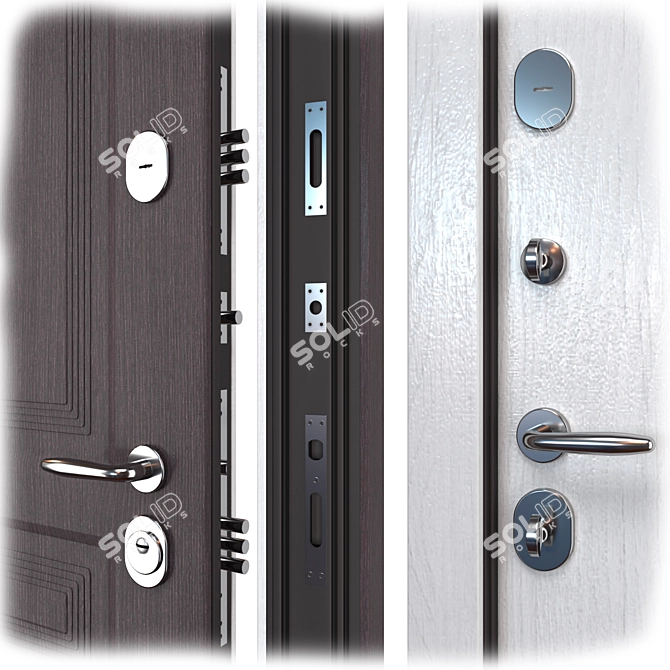 Classic Metal Entry Door (Berez) 3D model image 2