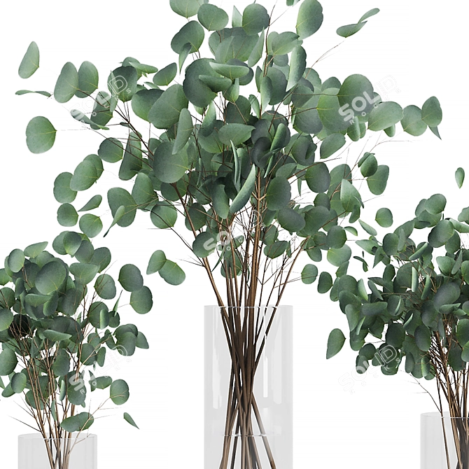 Eucalyptus Bouquet Set1: 3D Model 3D model image 3