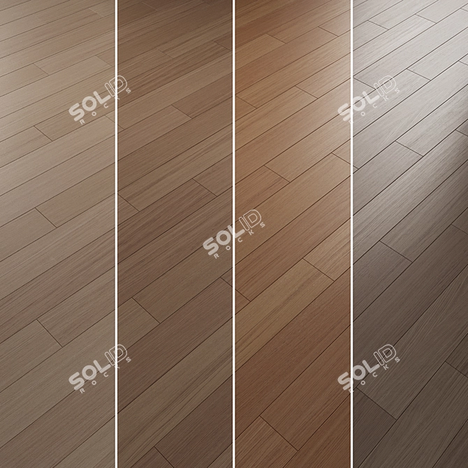 Oak Parquet Flooring Collection 3D model image 5