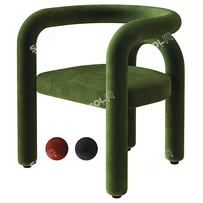 Elegant 3D Acia Chair Model 3D model image 1